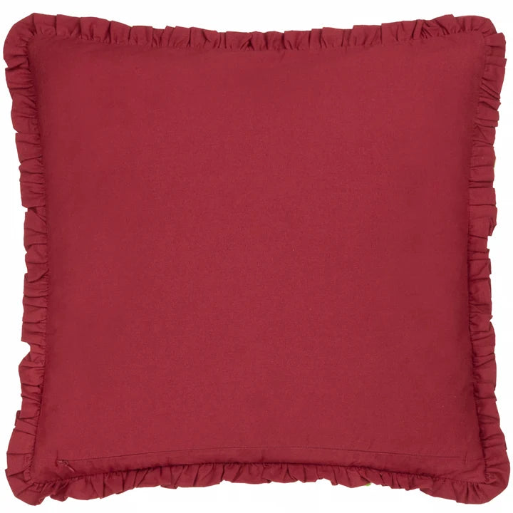 Henderson Embroidered Cotton Cushion Ruby/Gold