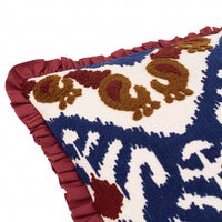 Henderson Embroidered Cotton Cushion Ruby/Gold