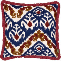 Henderson Embroidered Cotton Cushion Ruby/Gold