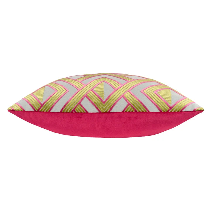 Henley Cushion Lime/Pink
