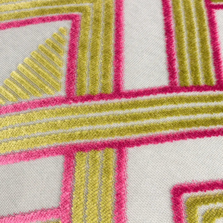 Henley Cushion Lime/Pink