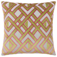 Henley Cushion Lime/Pink