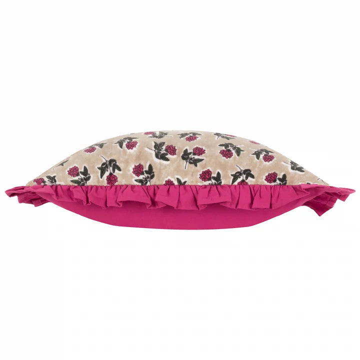 Kemble Printed Cushion Violet/Cerise