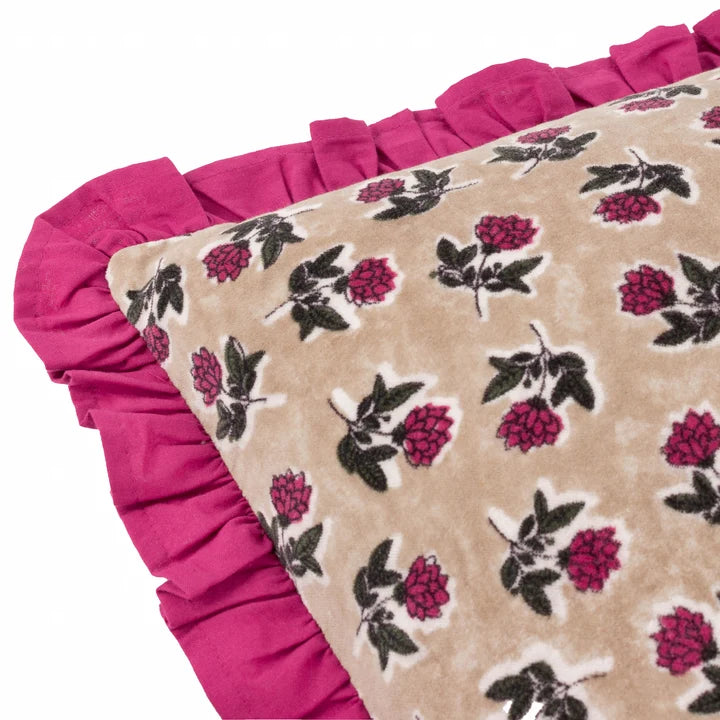 Kemble Printed Cushion Violet/Cerise