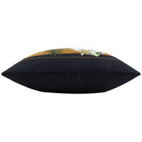 Leopardis Cat Printed Outdoor Cushion Black/Gold