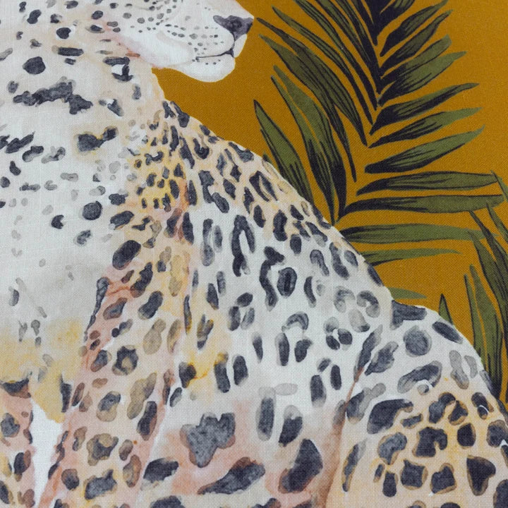 Leopardis Cat Printed Outdoor Cushion Black/Gold