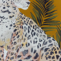Leopardis Cat Printed Outdoor Cushion Black/Gold