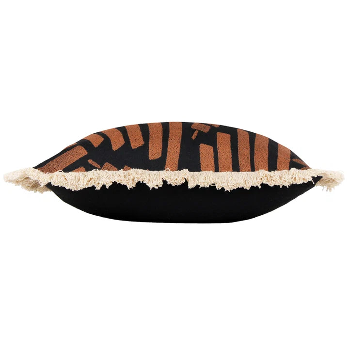 Oromo Fringed Cushion Brown