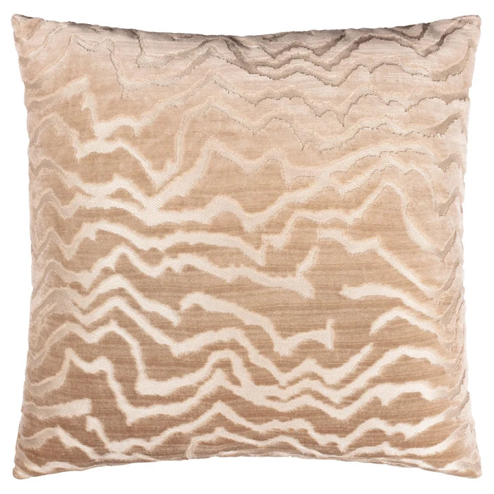 Tierra Cut Velvet Cushion Taupe