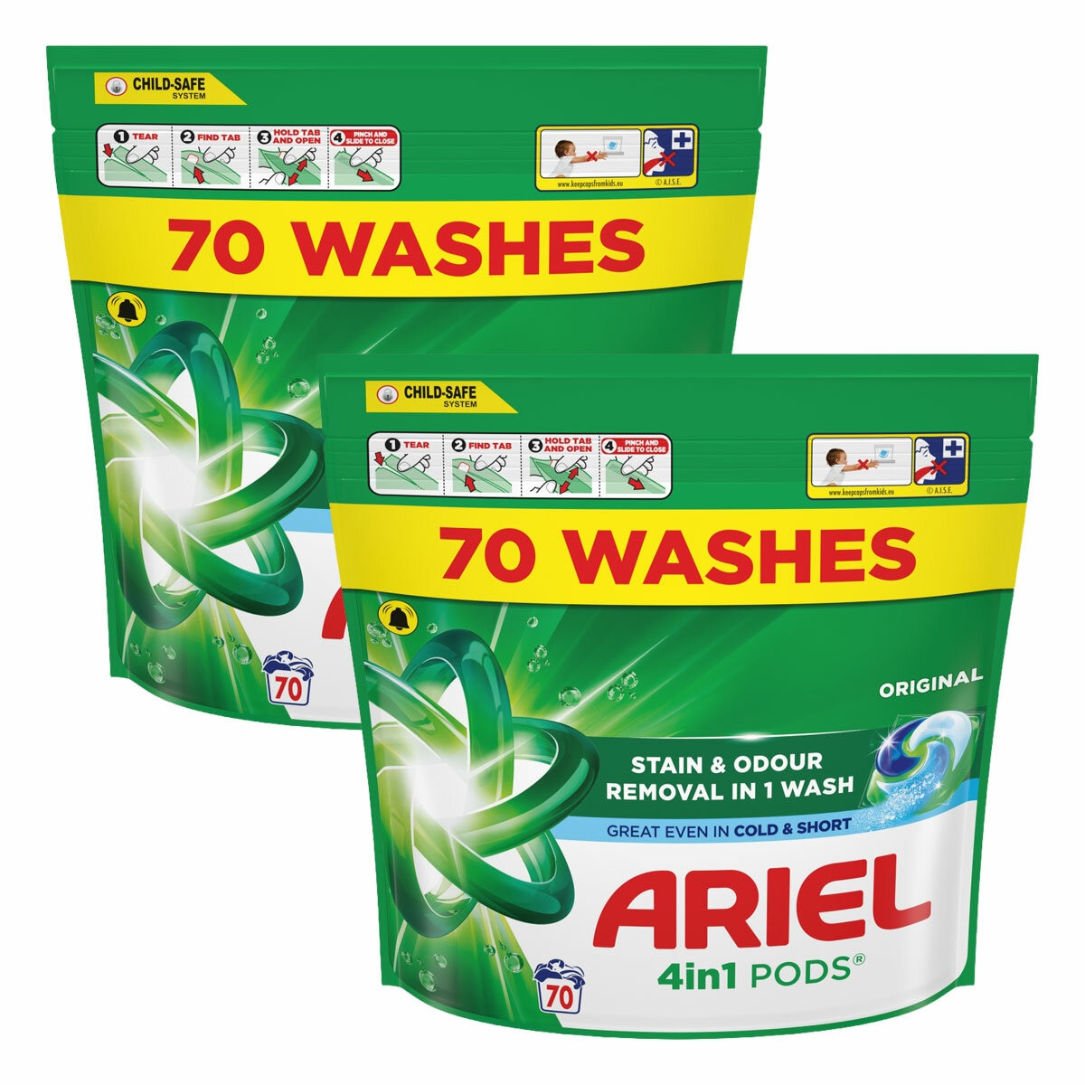 Ariel 4 in 1 Pods, 140 Wash