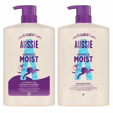 Aussie Shampoo and Conditioner Miracle Moist, 2 x 1L