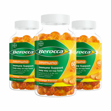 Berocca Immuno Gummies, Orange 3 x 60 Count