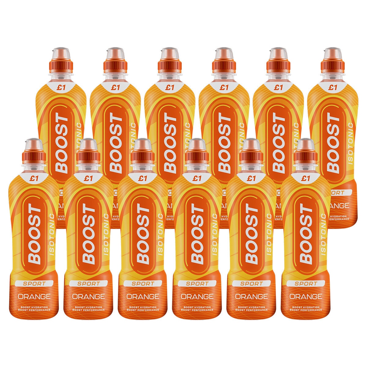 Boost Sport Isotonic Orange PMP £1, 12 x 500ml