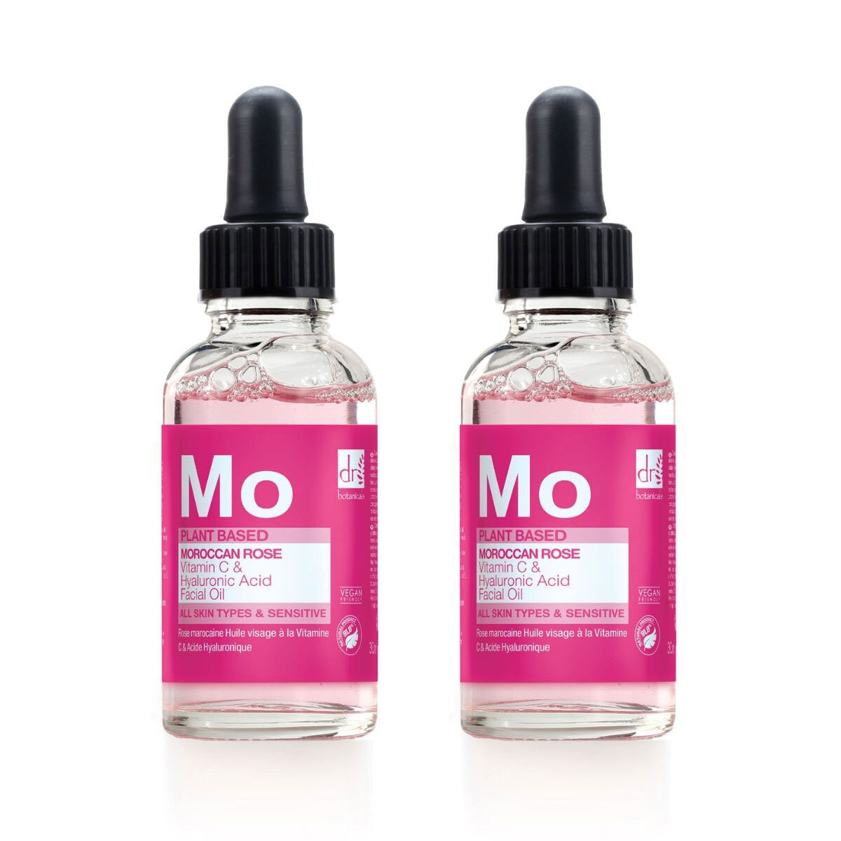 Dr Botanicals Moroccan Rose Superfood Facial Oil, 2 x 30ml