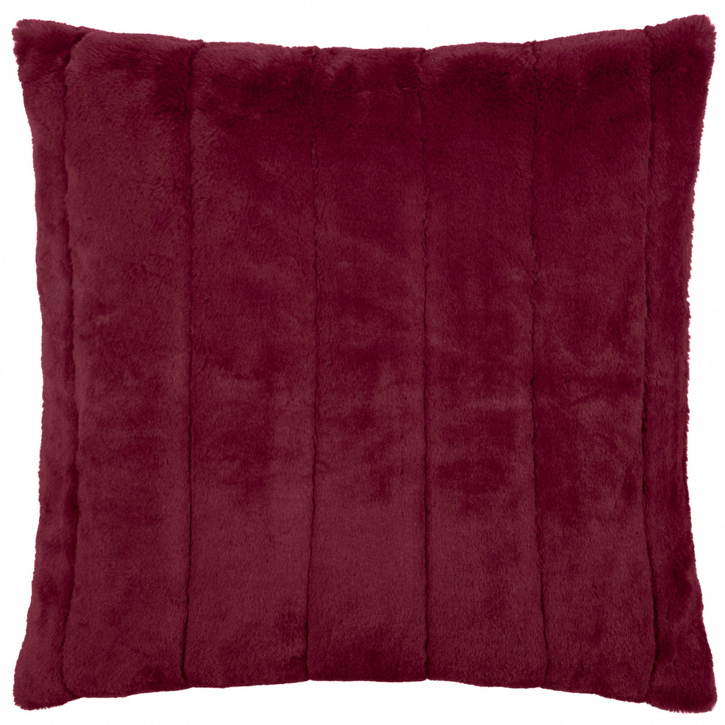 Empress Faux Fur Cushion Ruby