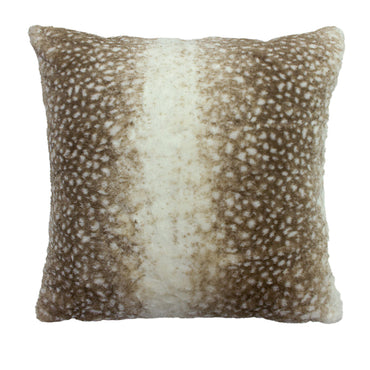 Fawn Faux Fur Cushion Brown