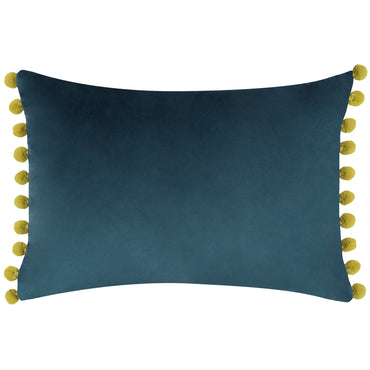 Fiesta Velvet Cushion Indigo/Olive