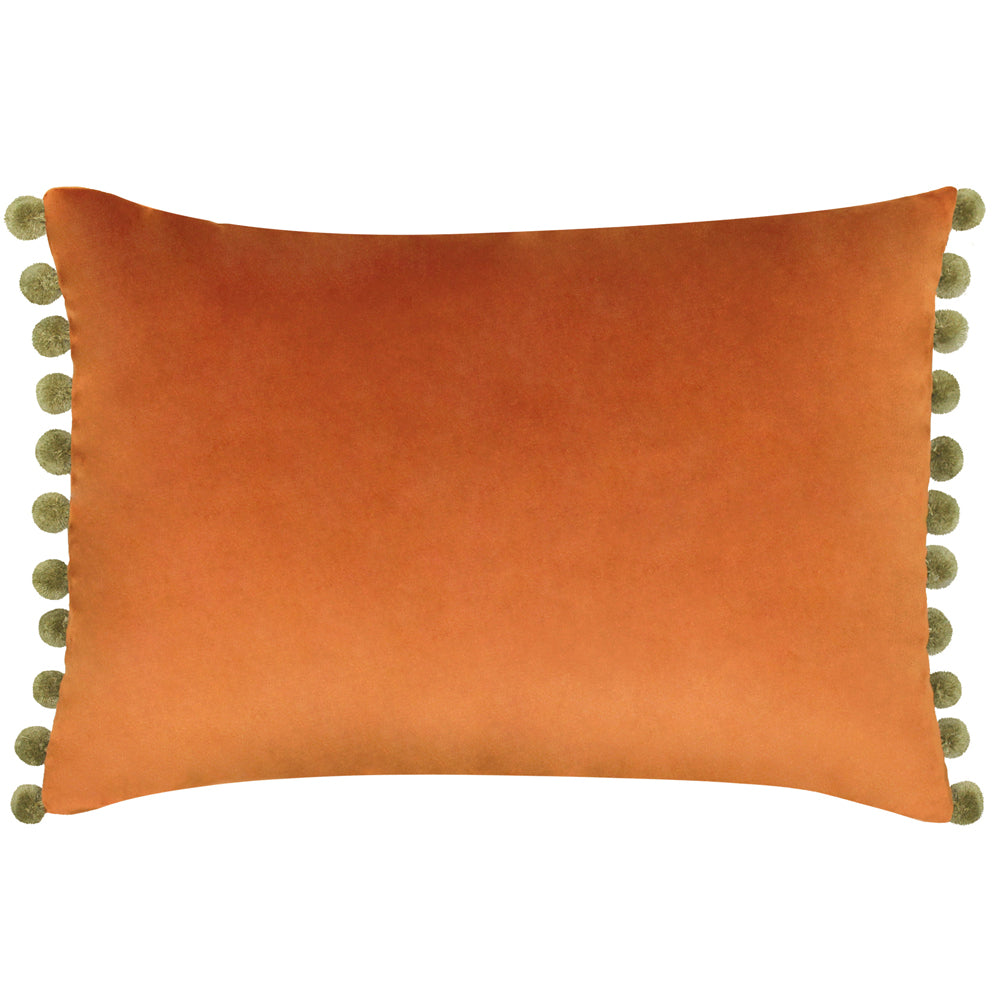 Fiesta Velvet Cushion Rust/Khaki