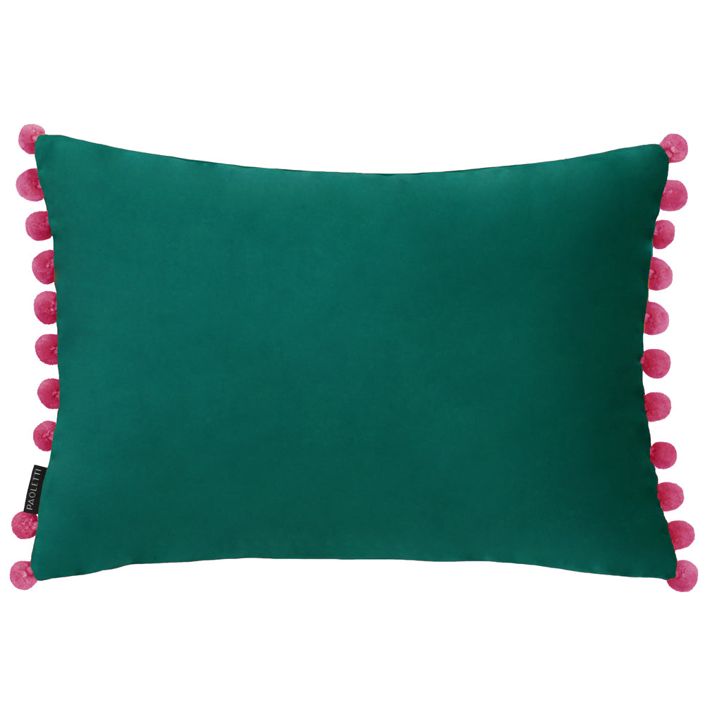Fiesta Velvet Cushion Teal/Berry