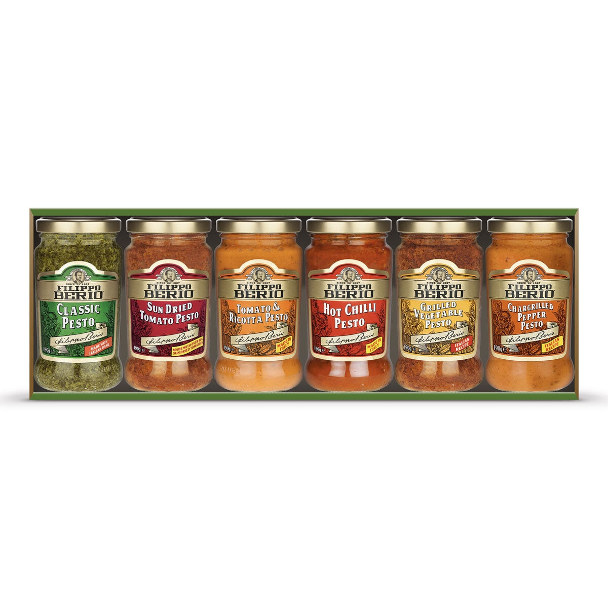 Filippo Berio Pesto Variety Pack, 6 x 190g