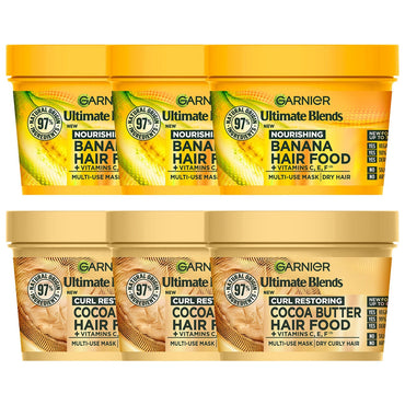 Garnier Ultimate Blends Hair Food Mask, 3 x 400ml, in 2 Options