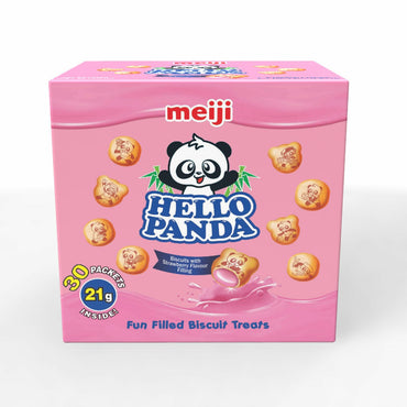 Hello Panda Strawberry Filled Biscuits, 30 x 21g