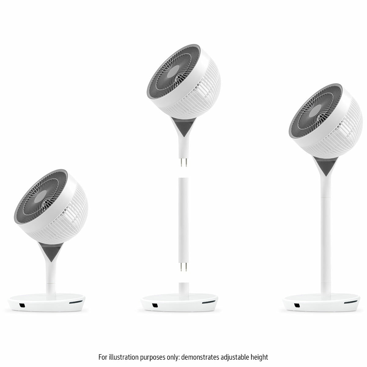 IRIS Woozoo STF-360DC-N 360 Pedestal Air Circulator in White/Grey