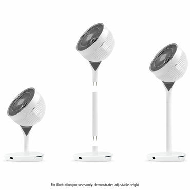 IRIS Woozoo STF-360DC-N 360 Pedestal Air Circulator in White/Grey
