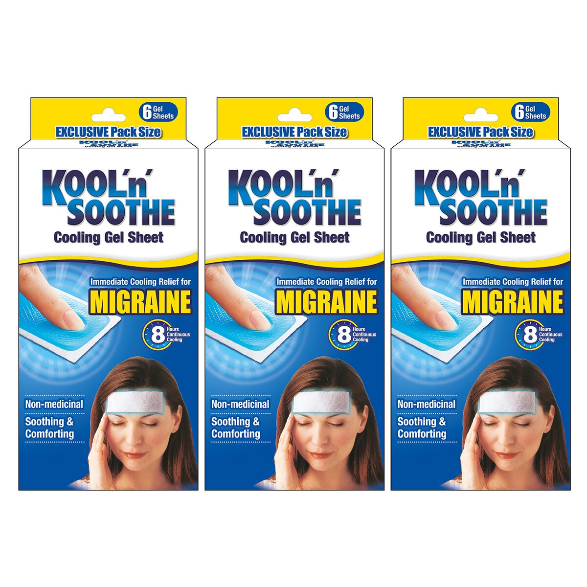Kool 'n' Soothe Cooling Gel Sheet, 3 x 6 Pack
