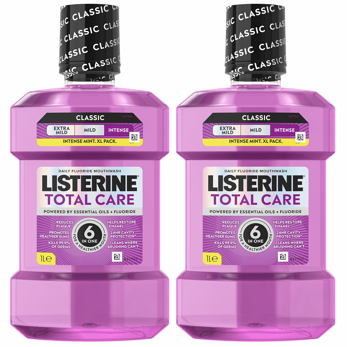 Listerine Total Care Intense Taste Classic Mouthwash, 2 x 1L