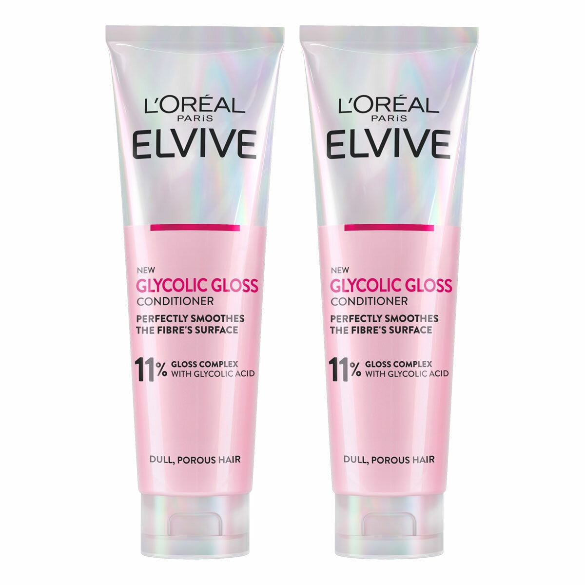 L'Oréal Paris Elvive Glycolic Gloss Conditioner, 2 x 150ml