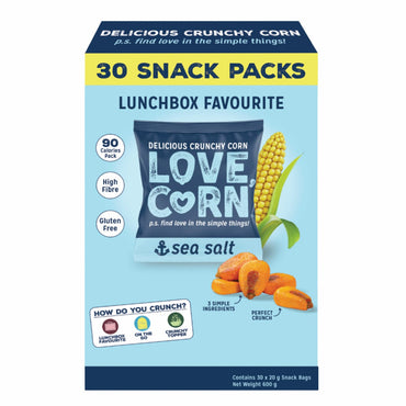 Love Corn Sea Salt Snack Packs, 30 x 20g