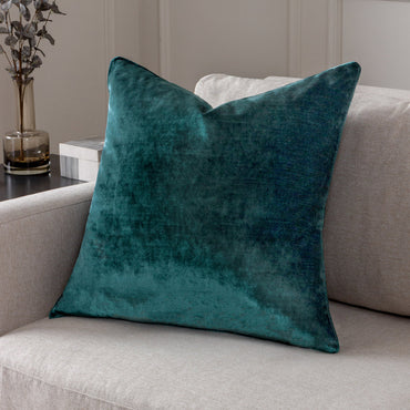 Luxe Velvet Piped Cushion Jadite