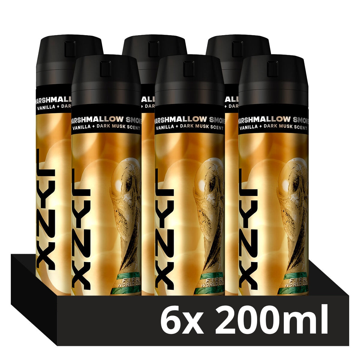 Lynx Marshmallow Smoke Body Spray, 6 x 200ml