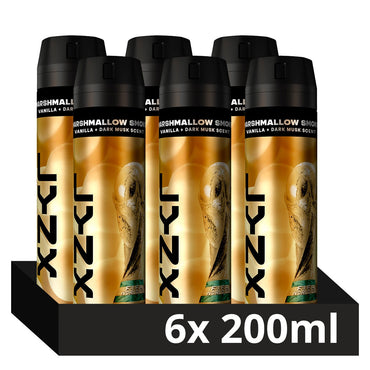 Lynx Marshmallow Smoke Body Spray, 6 x 200ml
