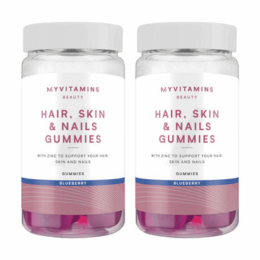 MyVitamins Hair, Skin & Nails Gummies, Blueberry, 2 x 120 Count