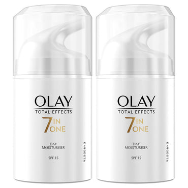 Olay Total Effects Age Moisturiser, 2 x 50ml