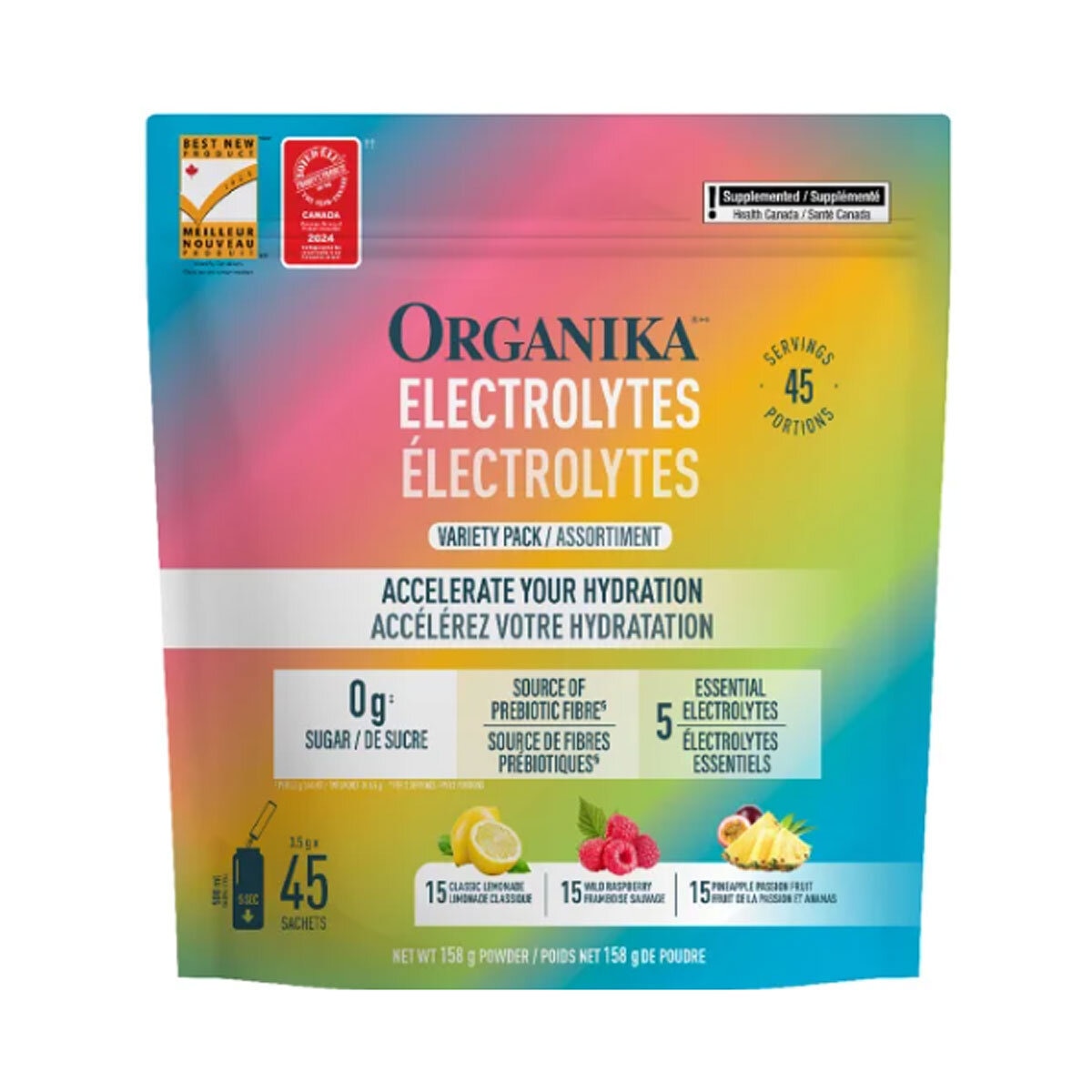Organika Electrolytes Variety pack 45ct