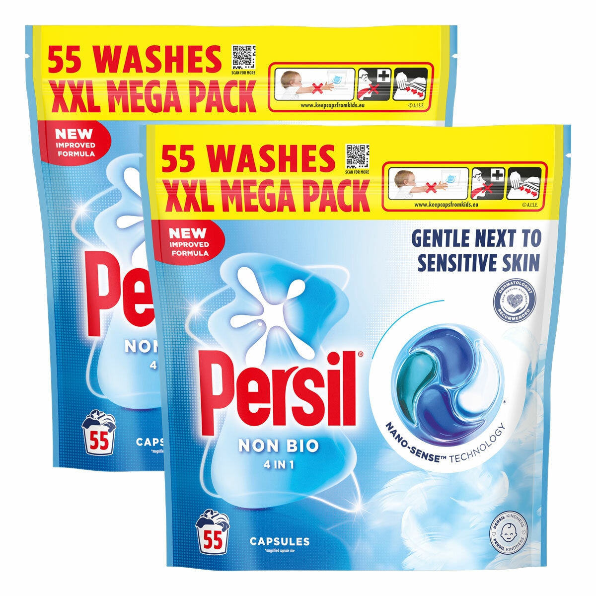 Persil Non Bio 4 in 1 Capsules, 2 x 55 Wash
