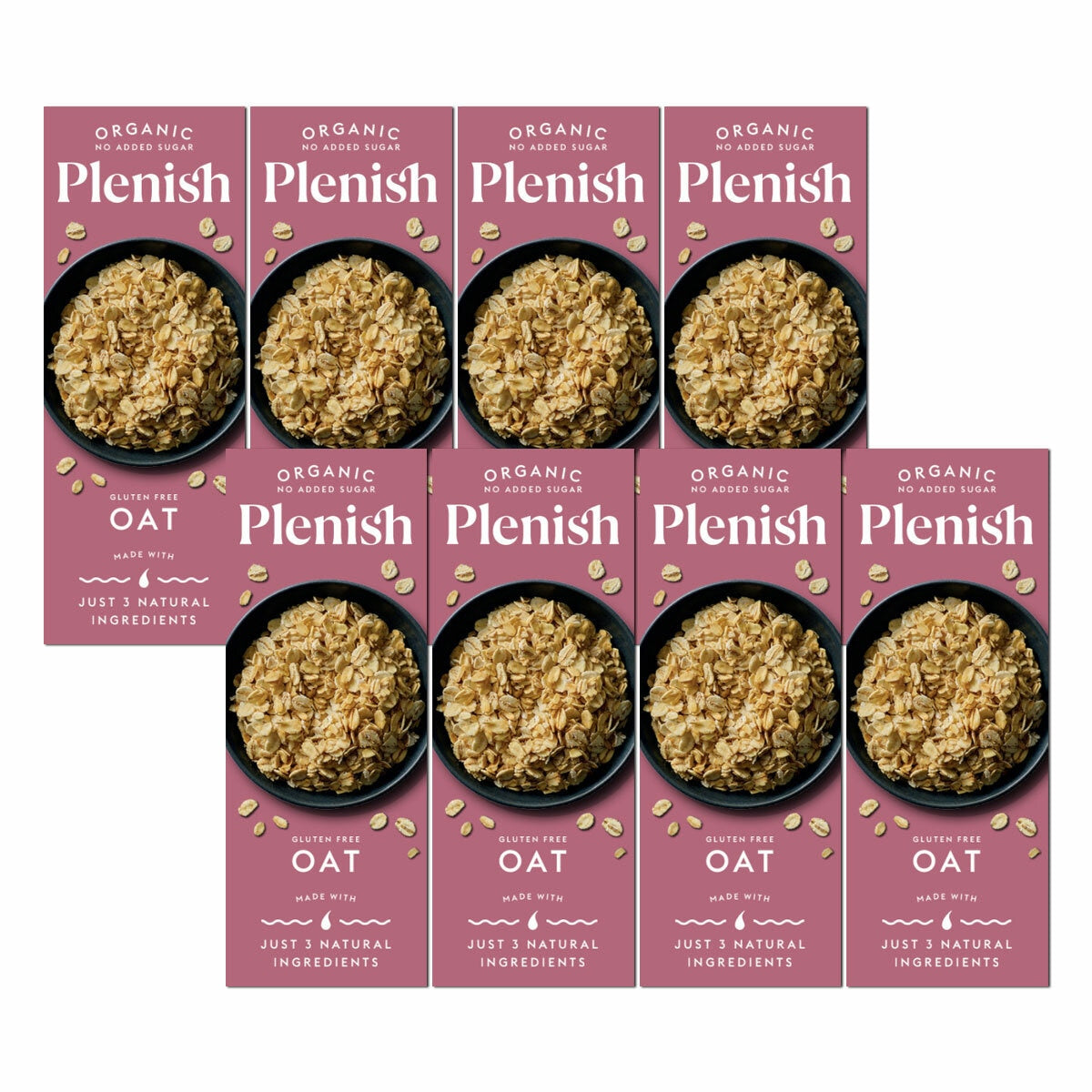 Plenish Organic Oat Milk, 8 x 1L