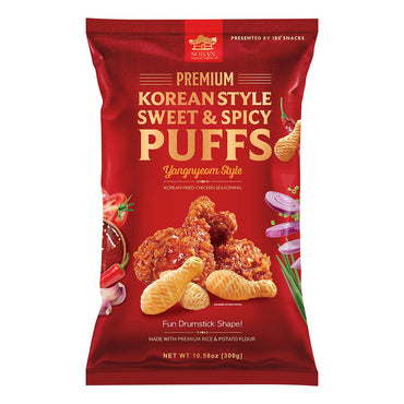 Premium Korean Style Sweet & Spicy Puffs, 300g