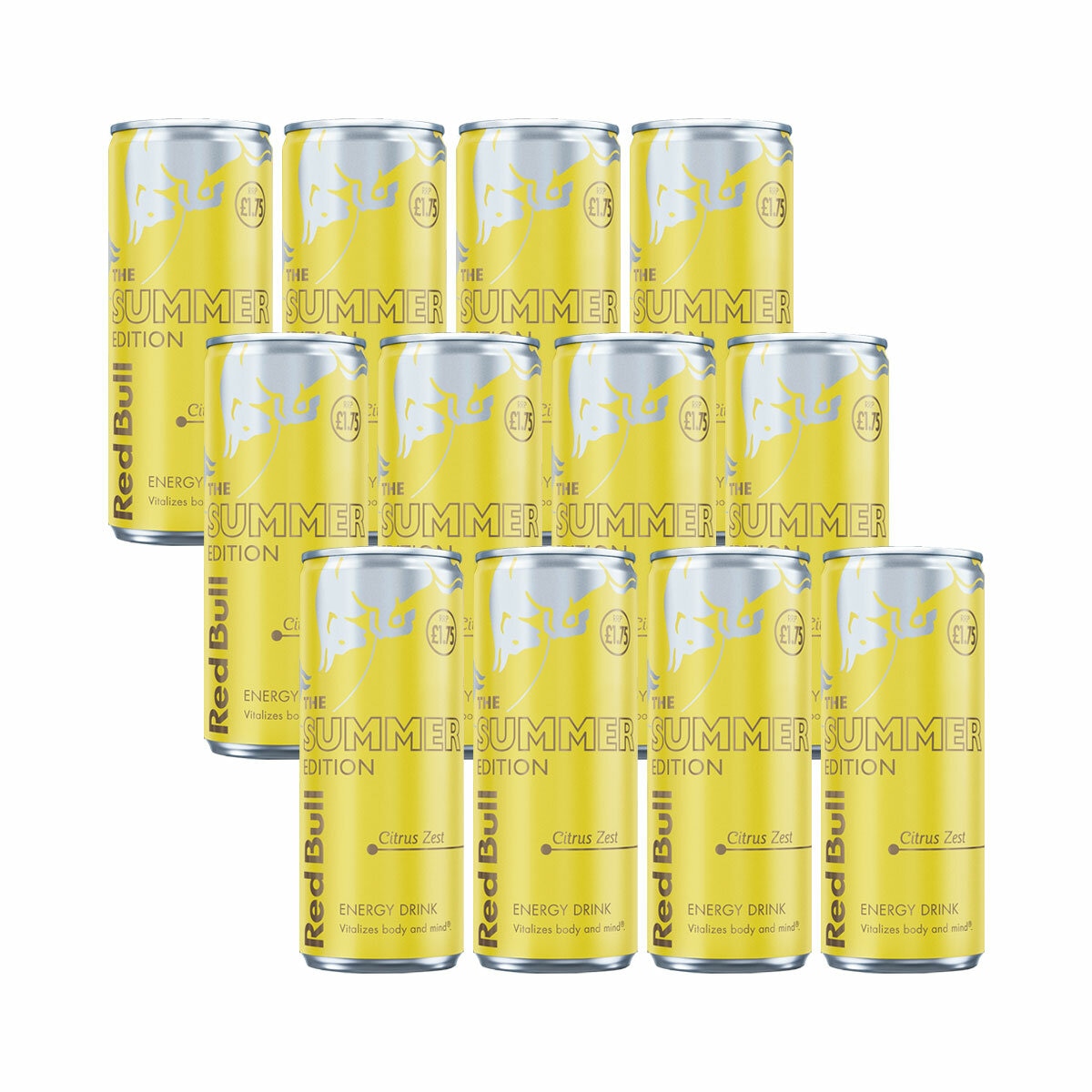 Red Bull Summer Citrus Zest PMP £1.75, 12 x 250ml