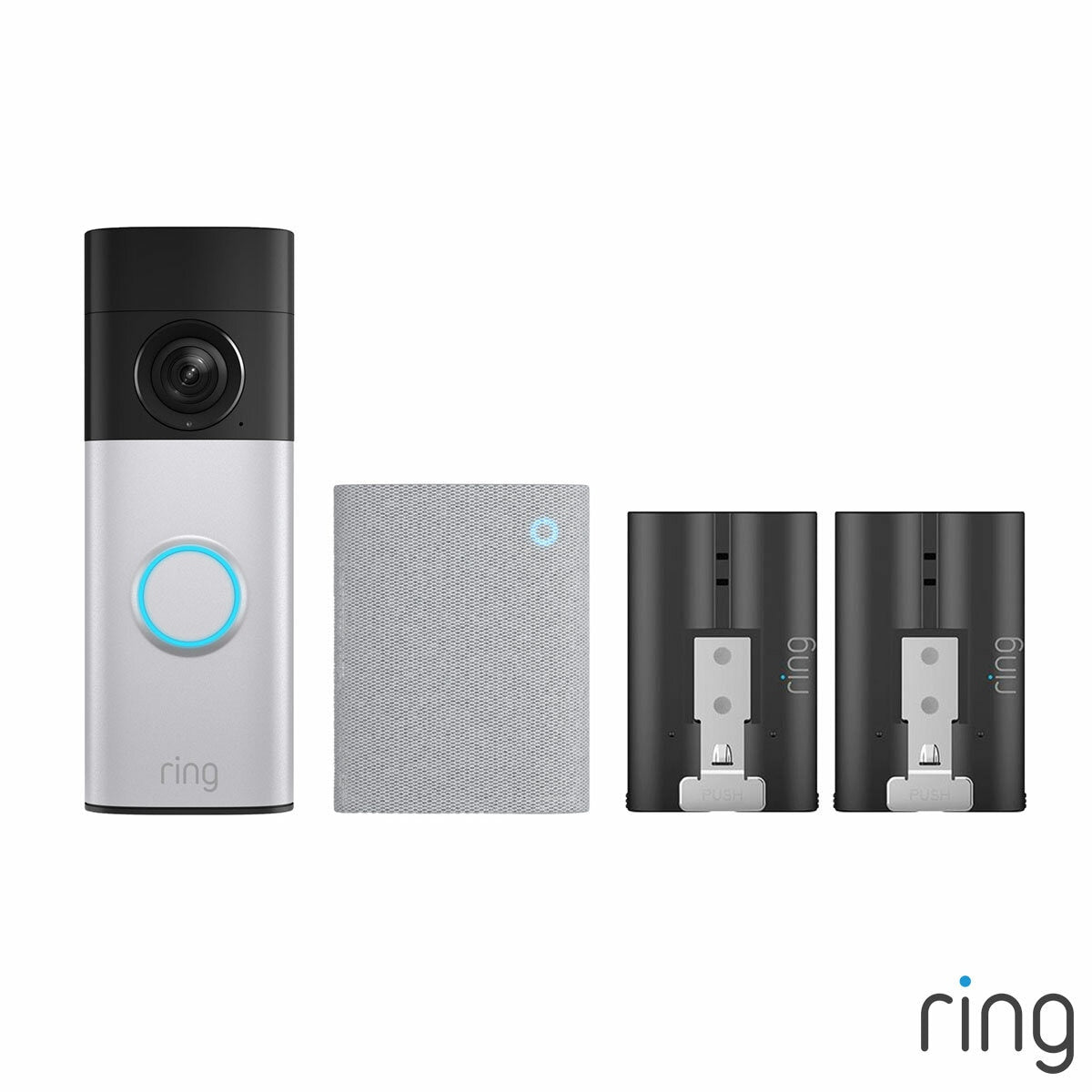 Ring Video Doorbell Plus (2nd Gen) with Chime (3rd Gen) and Additional Quick Release Battery