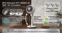 IRIS Woozoo STF-360DC-N 360 Pedestal Air Circulator in White/Grey