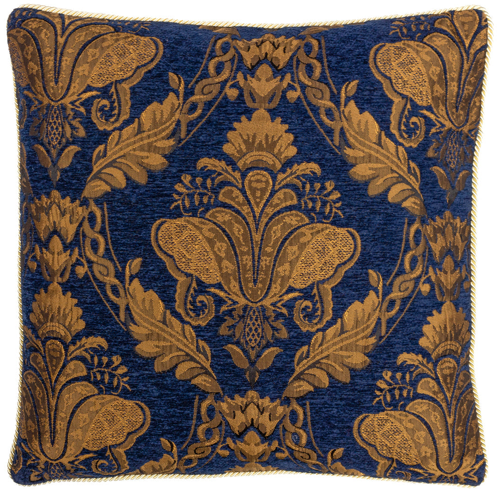 Shiraz Jacquard Chenille Cushion Navy