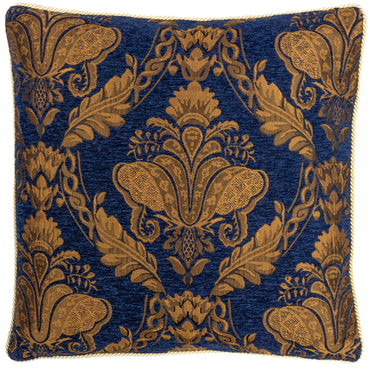 Shiraz Jacquard Chenille Cushion Navy
