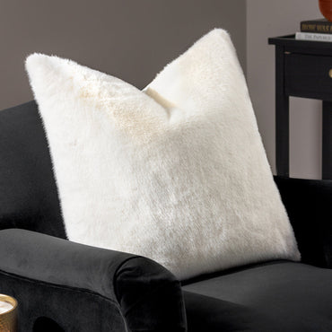 Stanza Faux Fur Cushion Ecru