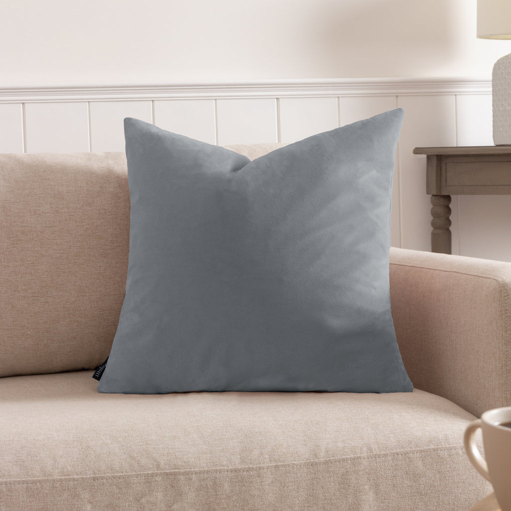Sunningdale Velvet Square Cushion Platinum