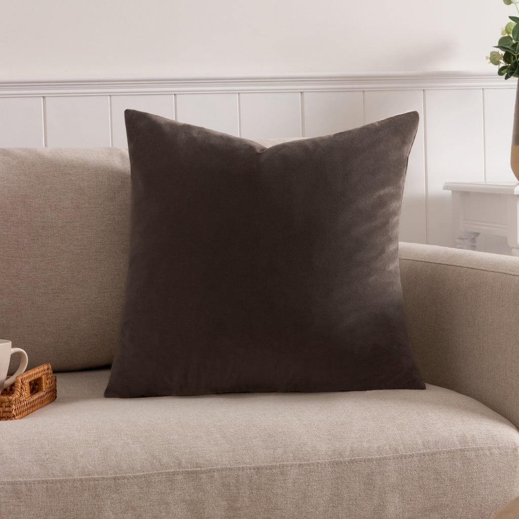 Sunningdale Velvet Square Cushion Truffle