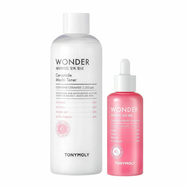 Tonymoly Wonder Ceramide Mochi Toner 500ml & Ampoule 100ml